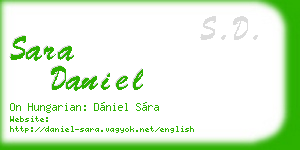 sara daniel business card