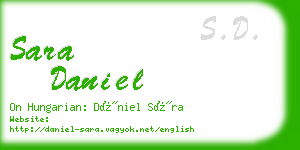 sara daniel business card